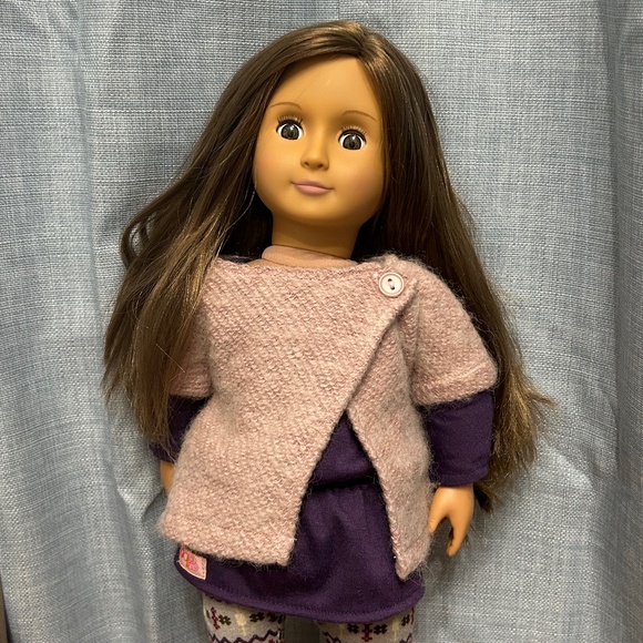 OUR GENERATION MARIE DOLL 18" Inch Brown Hair Brown Eyes - Picture 1 of 12